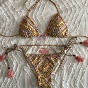 Victoria Secret multicolored top and bottom set